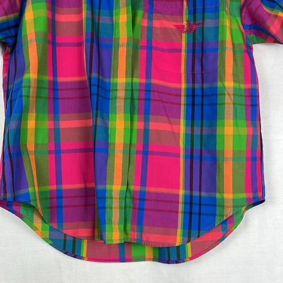 Dockers Pink and Blue Casual Button Down Shirt - Picture 2 of 5